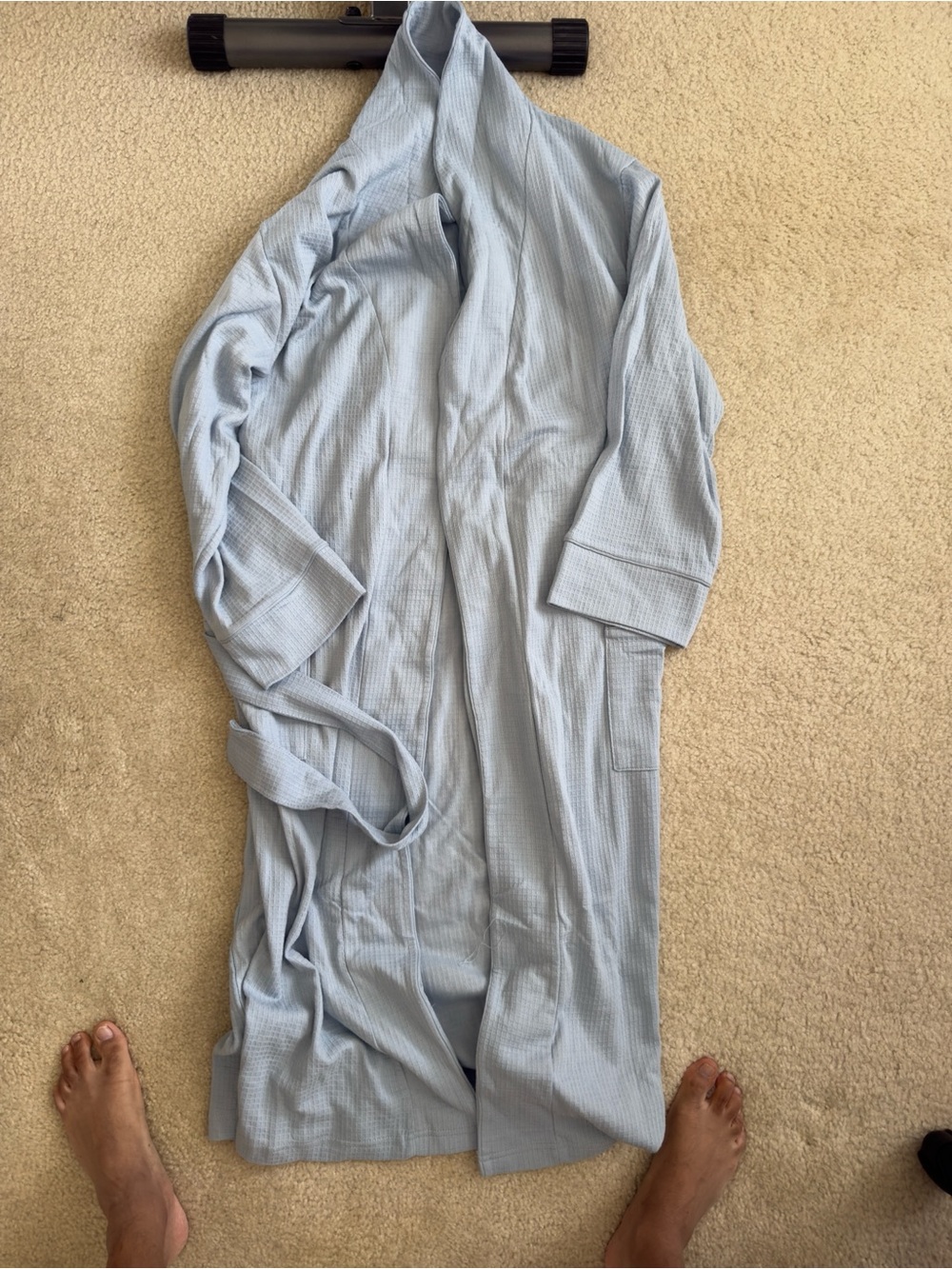 BRAND NEW Light Blue Waffle Knit Robe